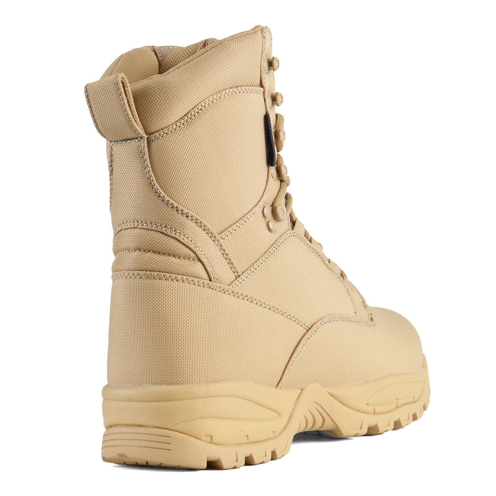 Men's Waterproof Military Tactical Boots - Lightweight 8 Inch Insulated Work Boots with 400g Thinsulate - Breathable Hiking Shoes for Outdoor Activities, Hunting & Winter Work
