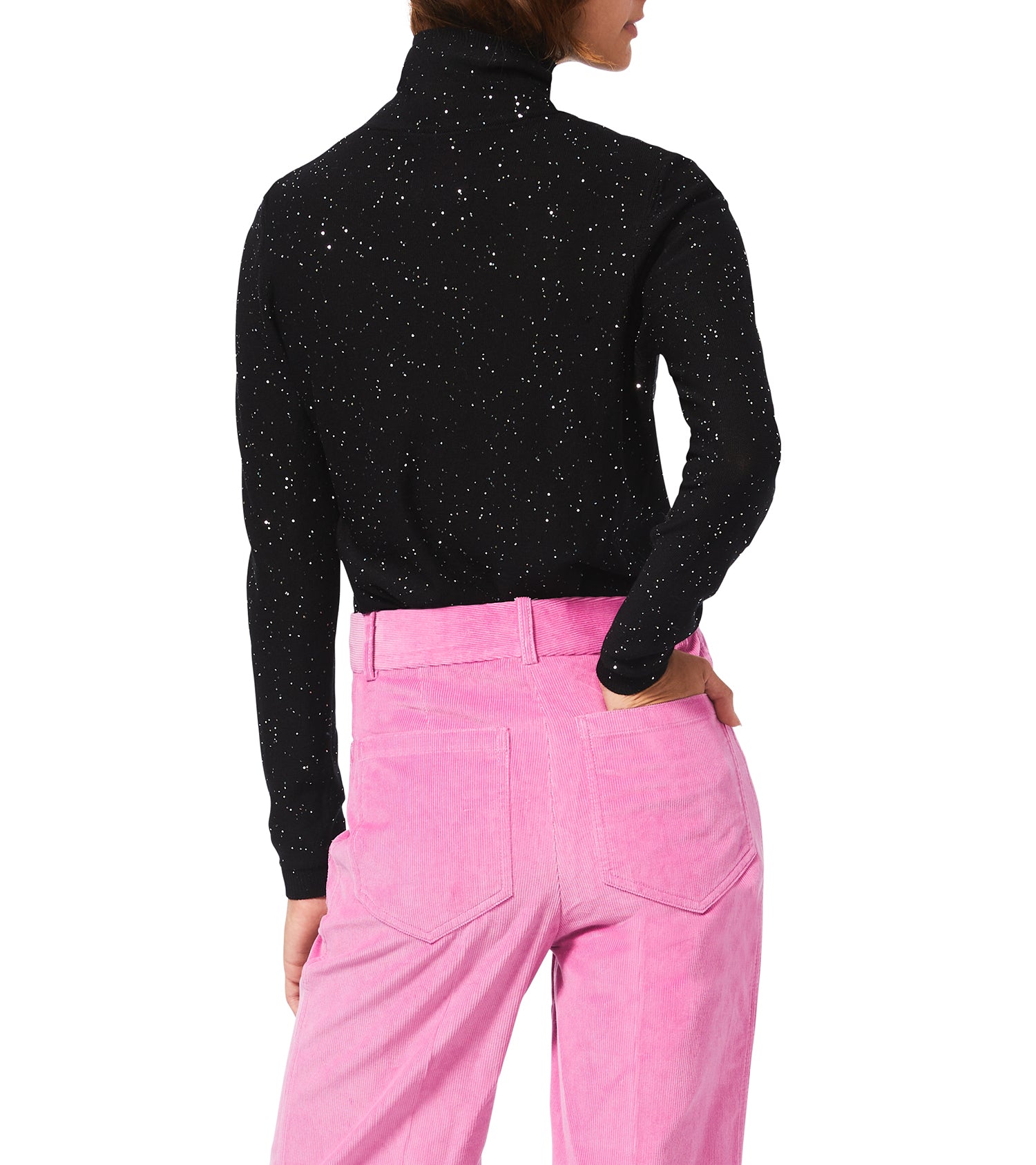 Stylish Women's Constellation Print Turtleneck Sweater - Cozy Winter Knit Top for Casual Outfits & Layering