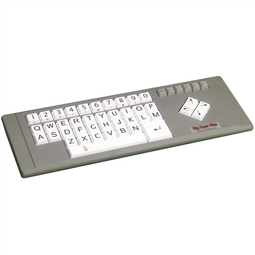 Large Print Keyboard - Big Key Desktop Keyboard with White Keys & QWERTY Layout - Ideal for Seniors & Visually Impaired Users