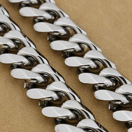 Premium Chrome Plated Diamond Training Choke Collar for Large Dogs - 26 Inch Heavy Duty Dog Choke Chain with Metal Rings - Perfect for Obedience Training & Behavior Correction
