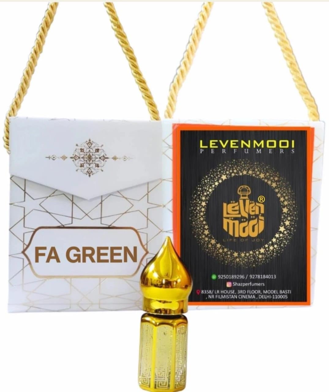 Levenmooi FA GREEN 12ml Unisex Roll-On Perfume Oil - Long Lasting Fragrance for Daily Wear, Parties & Special Occasions | Travel-Sized Leak Proof Attar with Elegant Gift Bag | Perfect for Gifting, Office & Date Nights