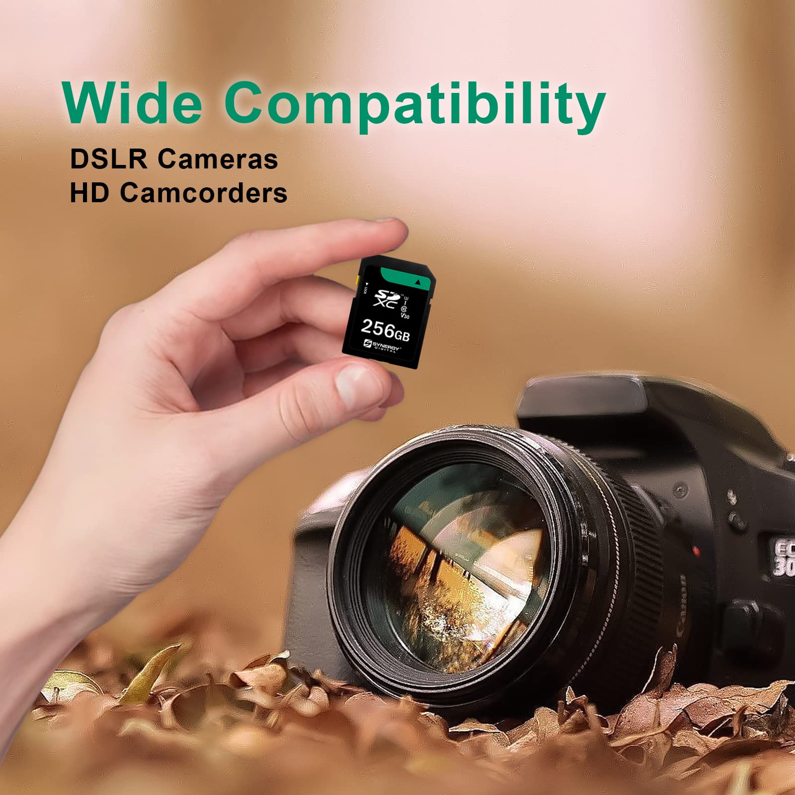 Synergy 256GB SDXC Class 10 Memory Card - High Speed UHS-I for Nikon D3X DSLR Camera, 4K Video Recording, Extreme Storage for Photography & Videography - Perfect for Travel, Events & Professional Shoots