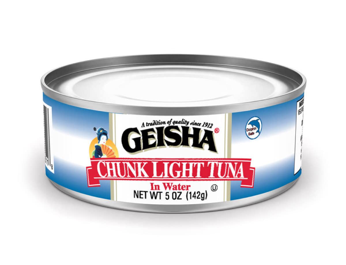 GEISHA Chunk Light Tuna in Water 5oz (Pack of 24) - Skipjack Tuna Cans | No Trans Fat, Sugar Free, Kosher Certified, Gluten Free | High in Omega 3 & Protein | Perfect for Salads, Sandwiches & Healthy Meals