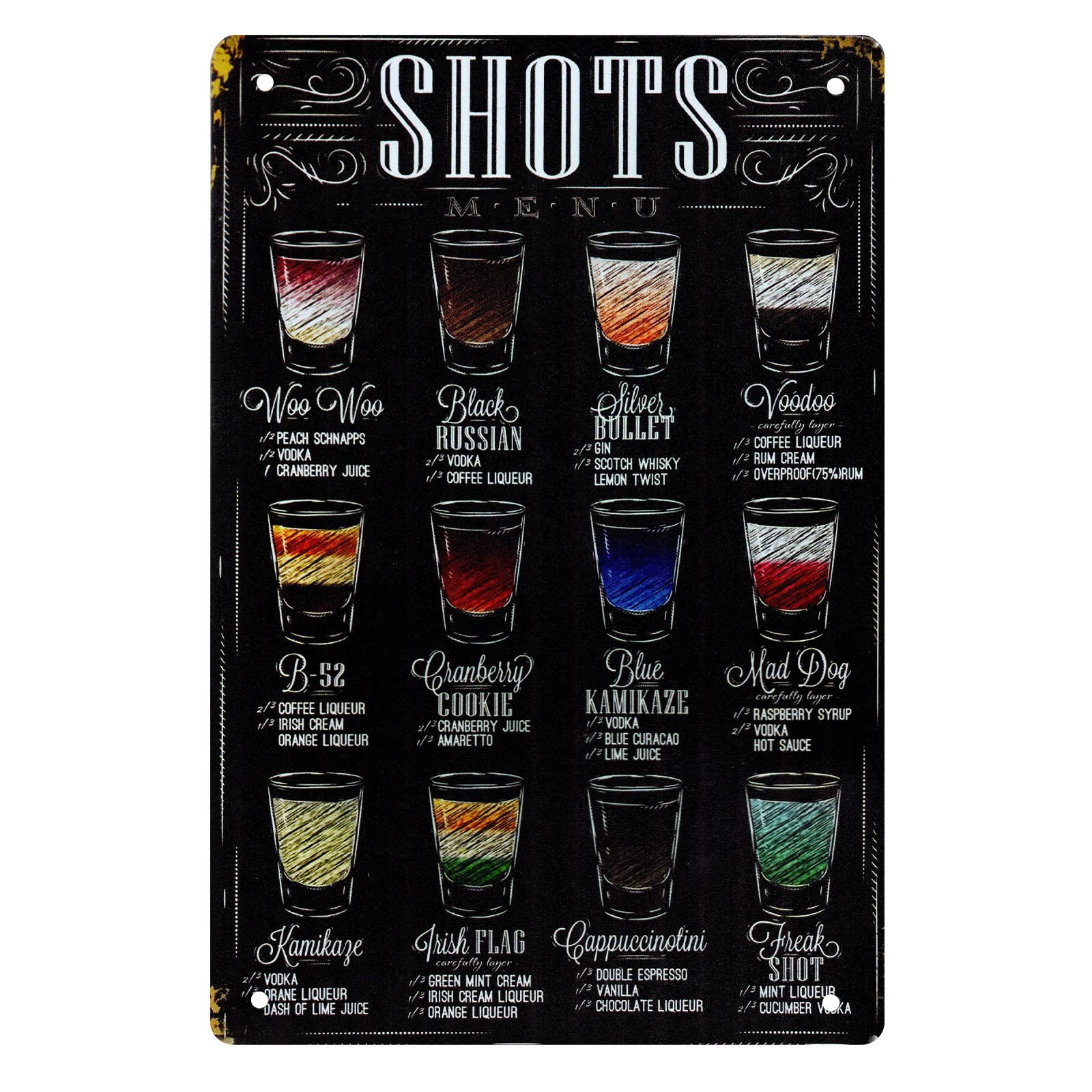 Vintage Metal Bar Signs - Funny 8x12 Inch Wall Decor for Pub, Man Cave, Coffee Station & Kitchen | Rustic Home & Restaurant Decor | Unique Gift for Men & Women | Perfect for Bars, Game Rooms & Gifts