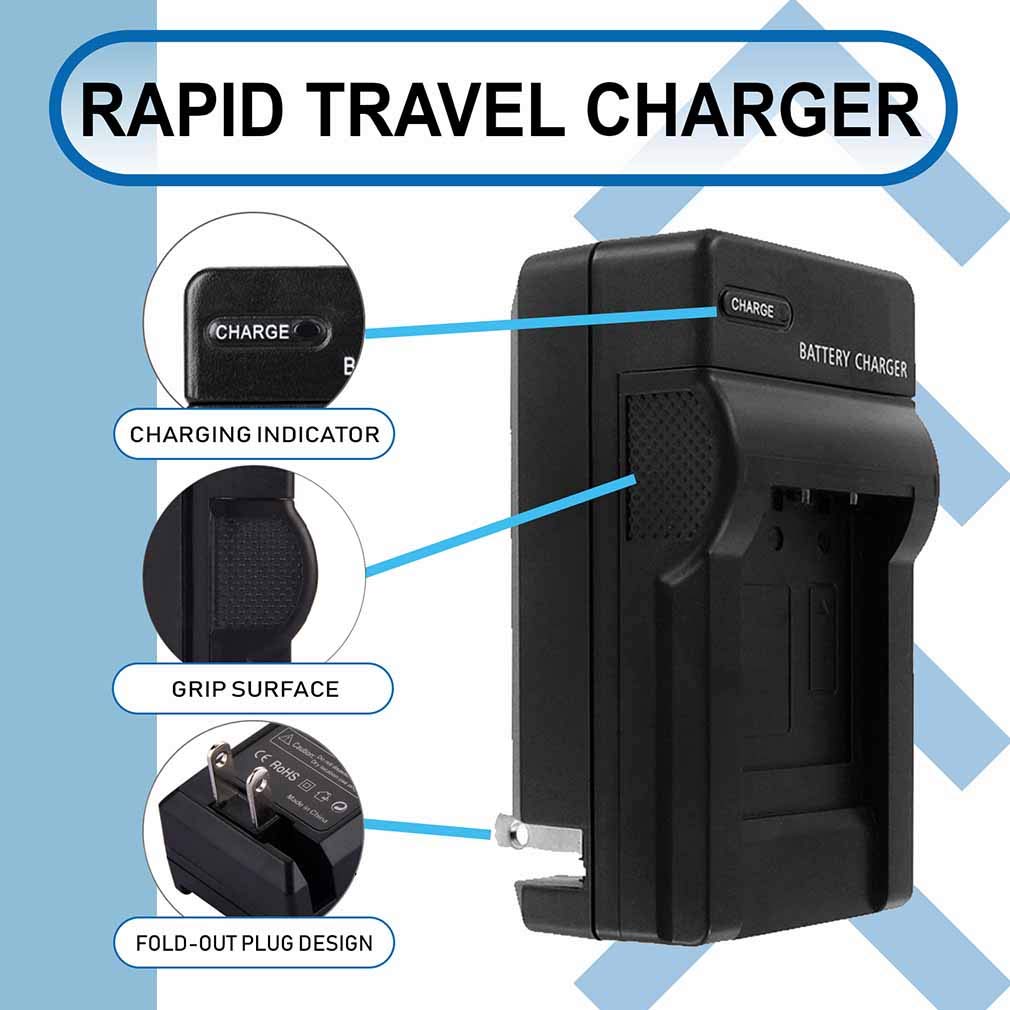 UltraPro Nikon D3100 Digital Camera Battery Charger (110V/220V Dual Voltage) with Car & EU Adapters - Replacement for Nikon MH-24 Charger - Perfect for Travel Photography & Professional Shooting