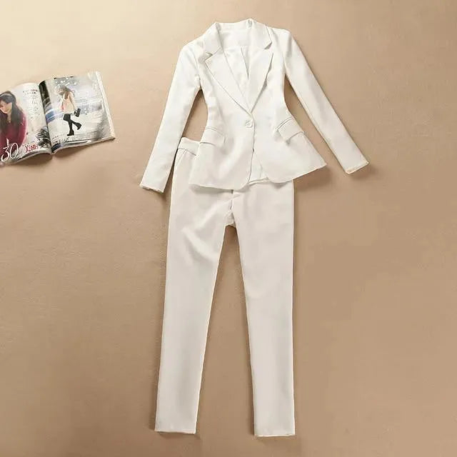 Stylish Women's Pantsuit Set - Trendy Office Wear & Blogger Outfit for Professional Women | Perfect for Business Meetings, Networking Events & Fashion Blogging