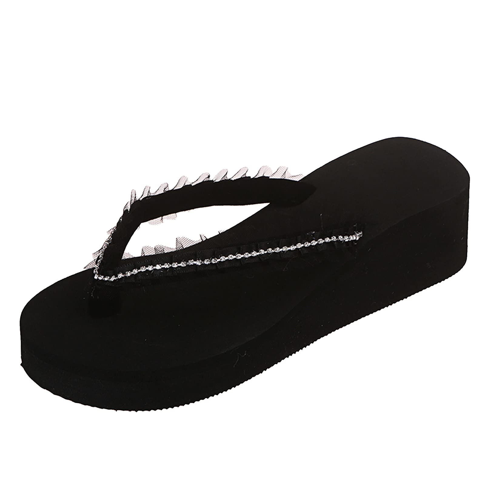Rhinestone Flip Flops for Women - Open Toe Summer Sandals with Cushioned Insoles & Stylish Stickers | Perfect for Beach, Pool, and Casual Outings