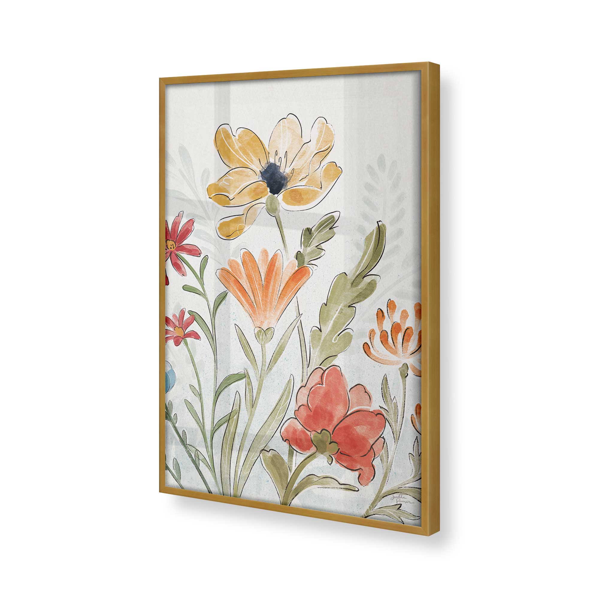 Garden Melody in Bloom III Print - Floral Wall Art Decor for Living Room, Bedroom & Office - Perfect for Home Decor & Gift Giving