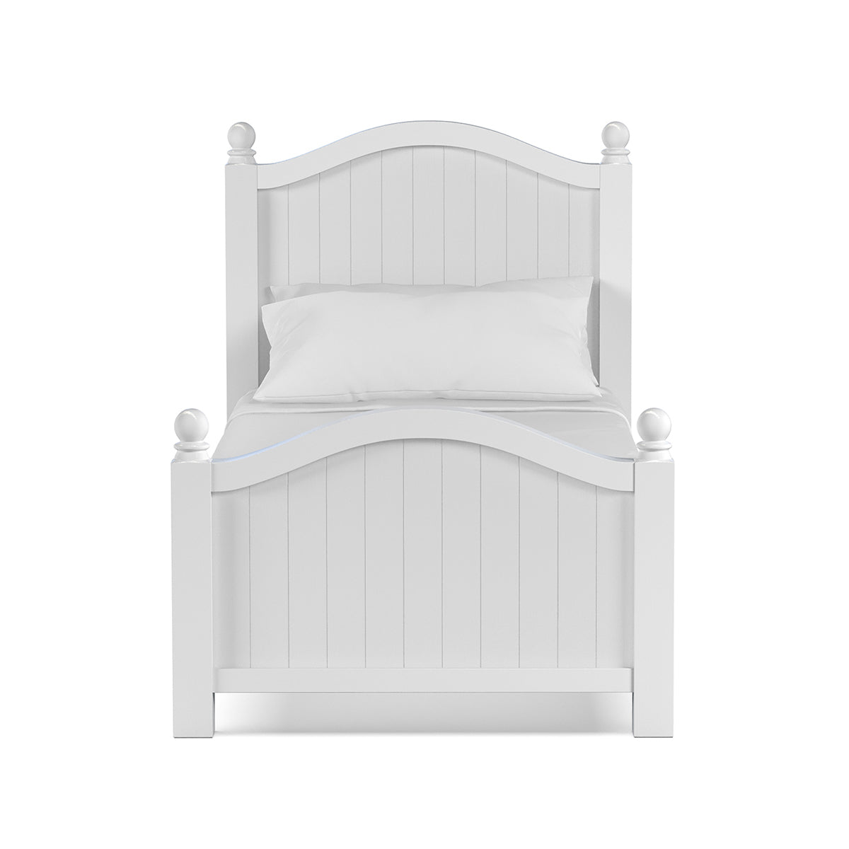 Classic Single Bed Frame - Sturdy Wooden Platform Bed for Adults & Teens - Perfect for Small Bedrooms, Guest Rooms & Dormitories