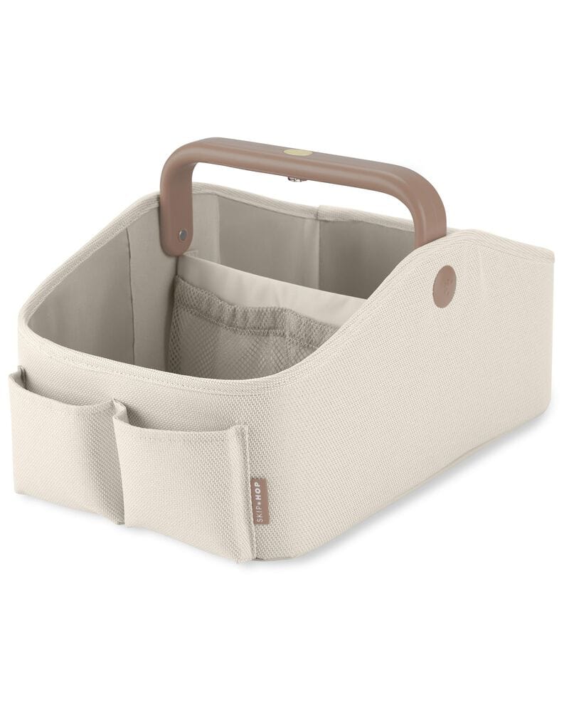 Skip Hop Nursery Style Light Up Diaper Caddy Organizer - Portable Baby Essentials Storage with LED Lights for Diapers, Wipes & Toys - Perfect for Nursery, Bedroom & Travel Use