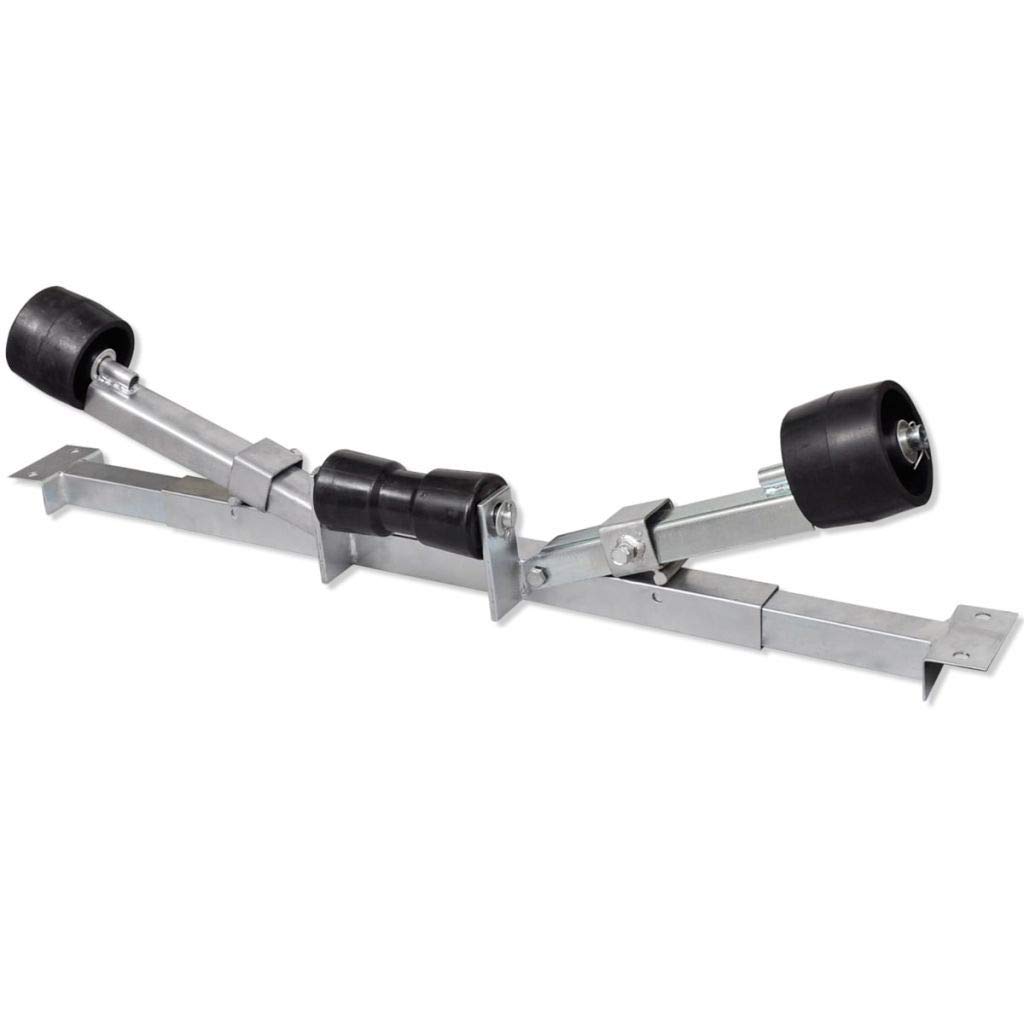 GOTOTOP Adjustable Boat Trailer Bottom Support Bracket with Keel Rollers - 2'7