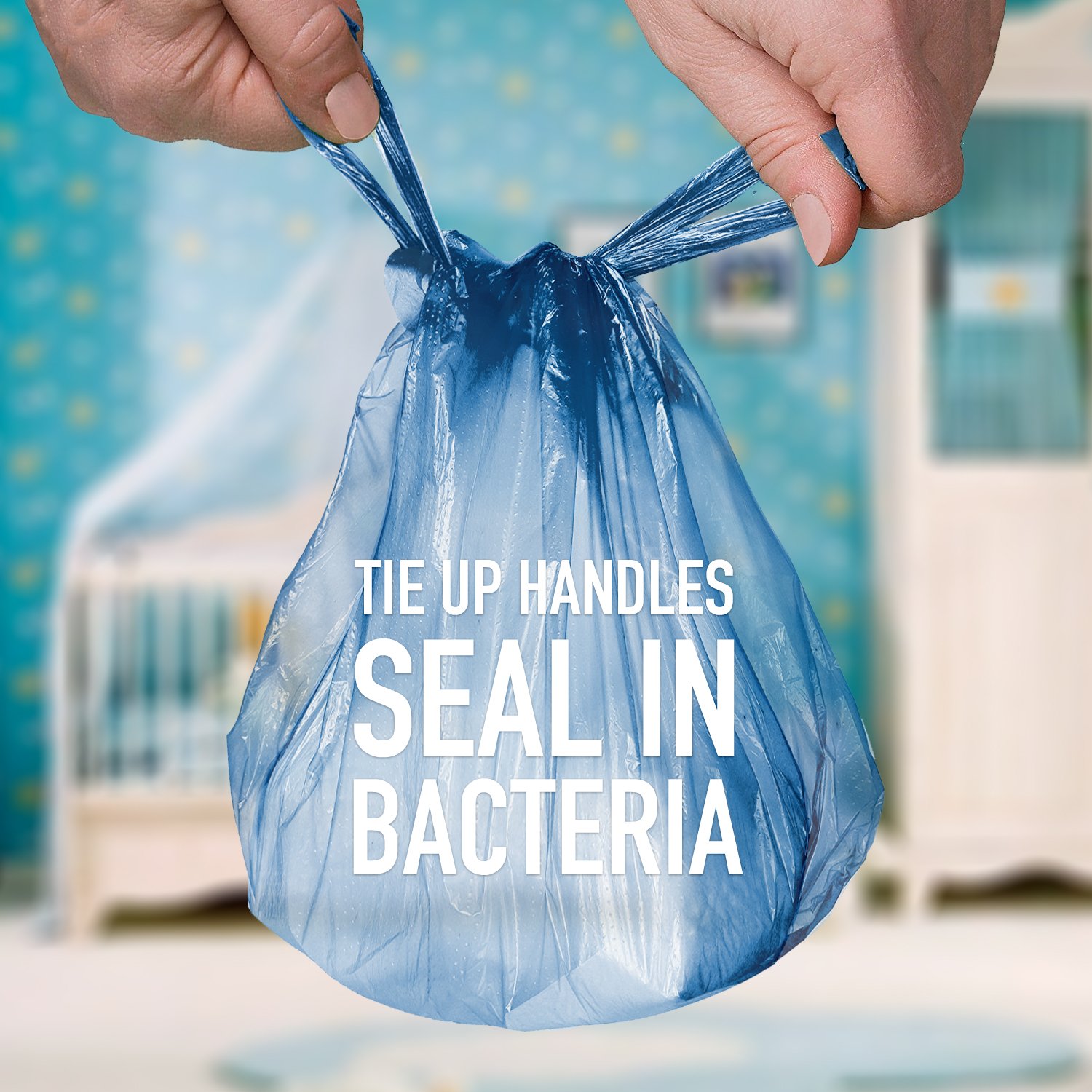 Lavender Scented Biodegradable Diaper Bags - 200 Count Refill Pack | Odor Absorbing Disposable Baby Diaper Trash Bags | Essential for Diaper Pails, Nursery, Travel & On-the-Go Parents (Blue)
