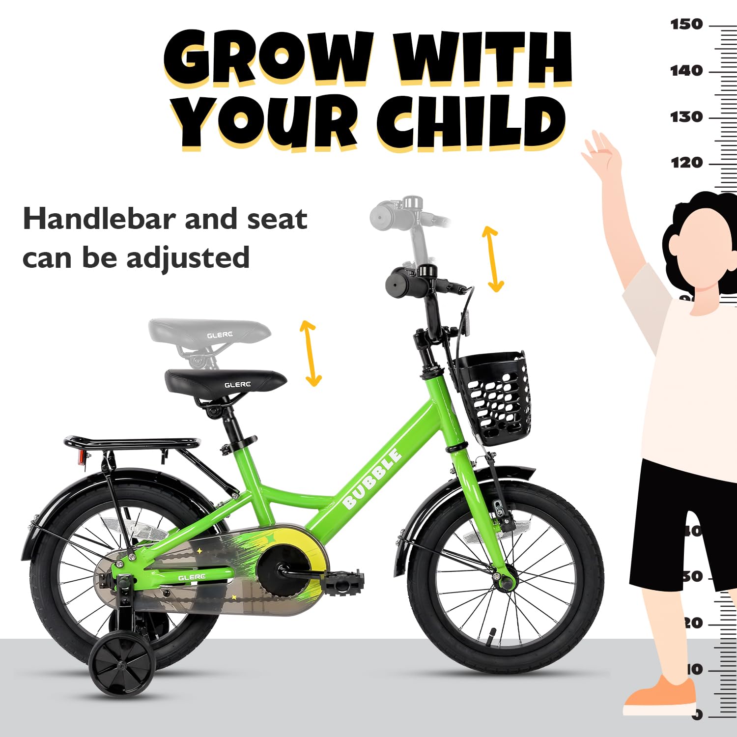Fantasy 12 14 16 18 20 Inch Kids Bicycle for Boys & Girls Ages 2-14 - Adjustable Training Wheels, Water Bottle Holder & LED Headlight - Multiple Color Options - Perfect for Neighborhood Rides, Park Adventures & Learning to Bike