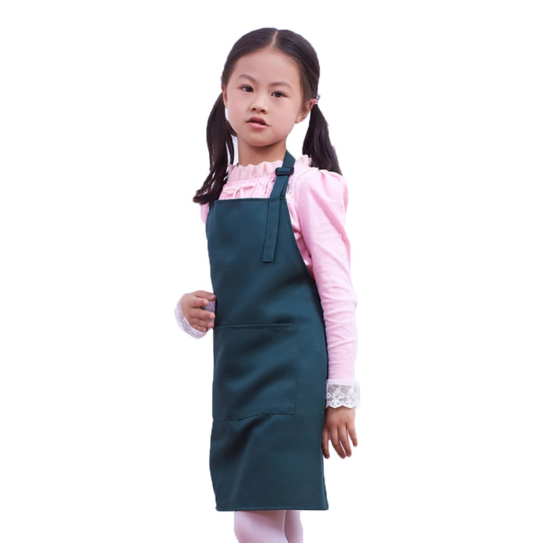 Kids Artist Apron with Pockets - Waterproof Painting Smock for Children, Chef Kitchen Apron for Cooking & Baking - Perfect for Art Class, Home Kitchen & DIY Crafts
