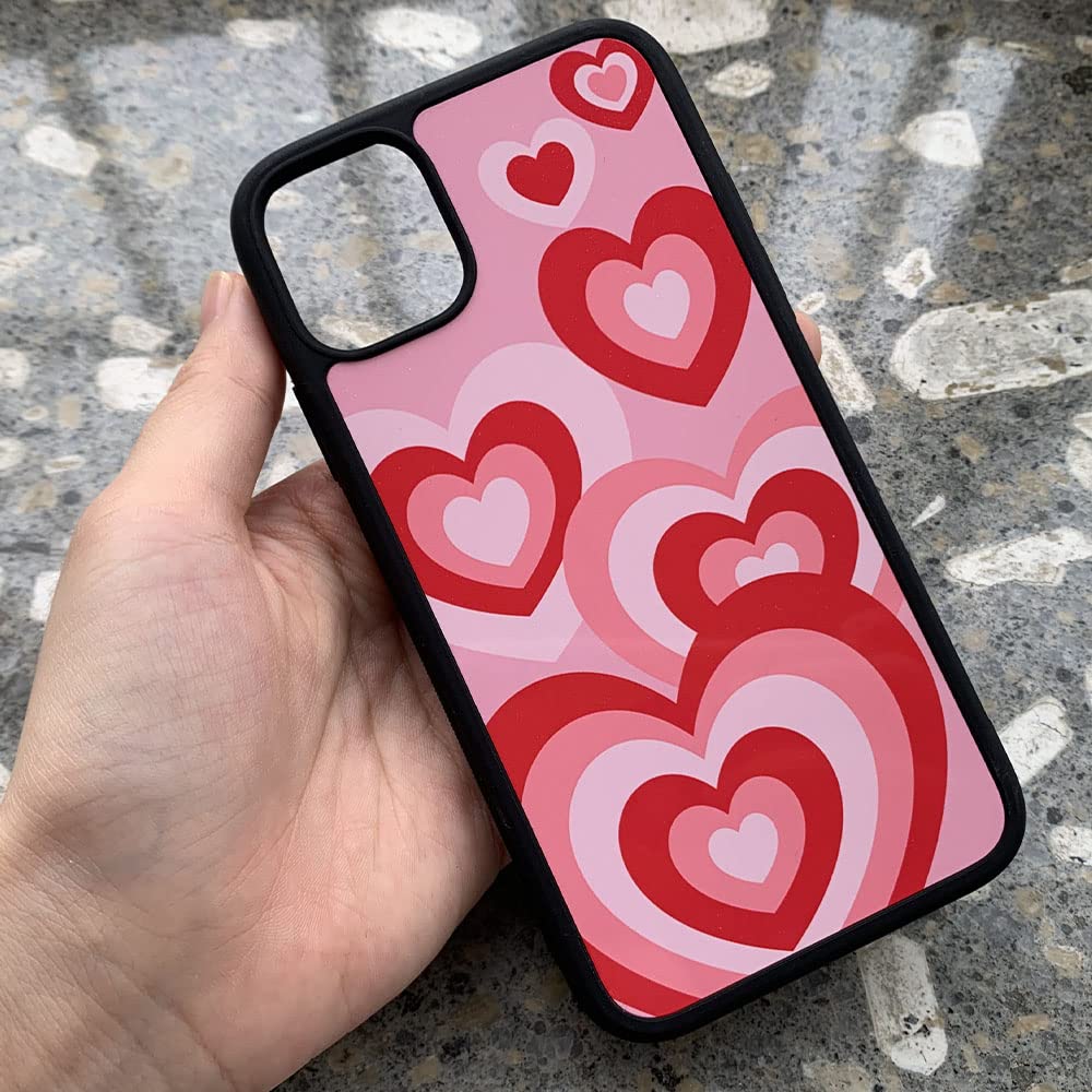 Cute Love Heart Pink Aesthetic iPhone 7/8 Phone Case - Slim Soft Protective Cover for Women & Girls - Perfect for Everyday Use, Valentine's Gifts & Photo Shoots