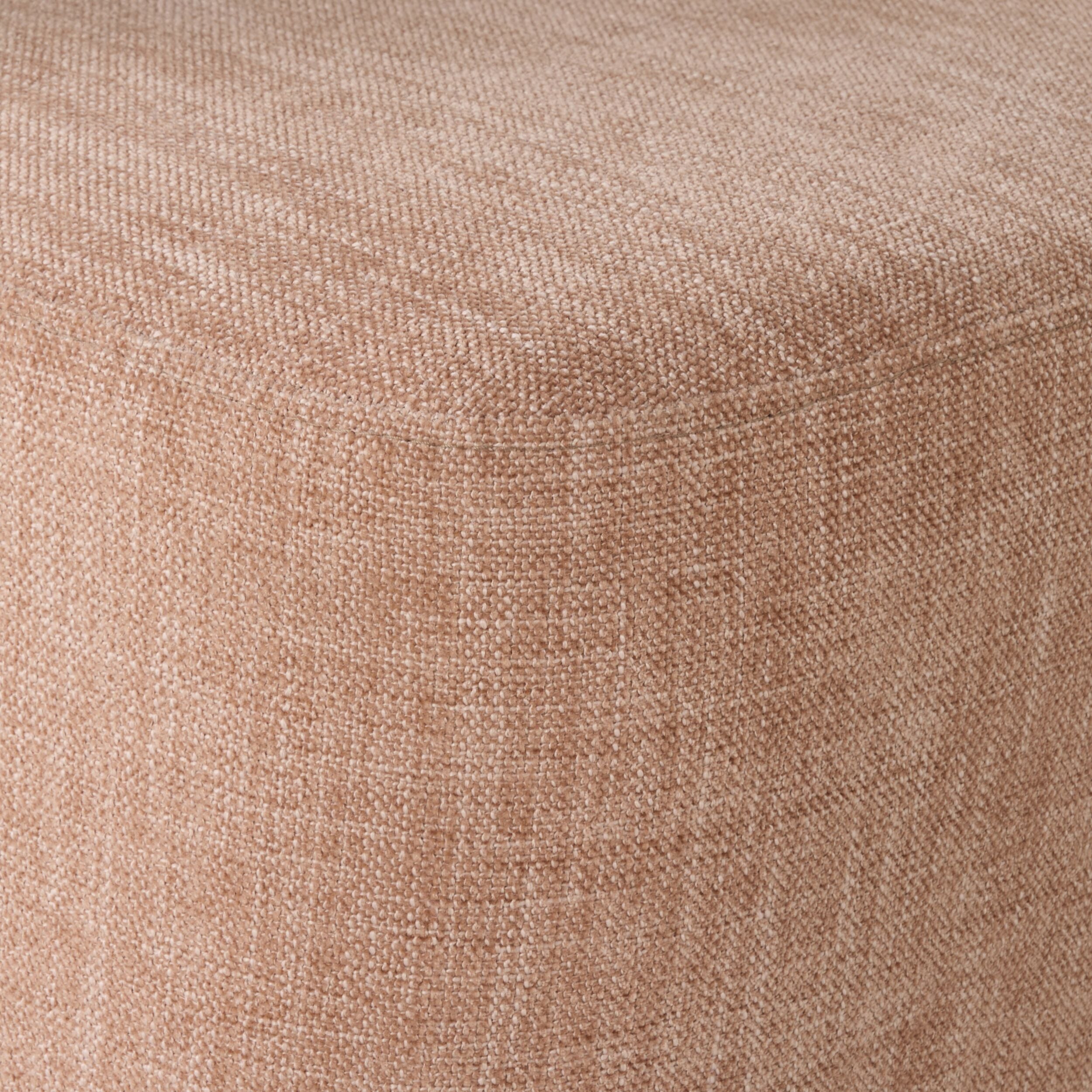 Amala Swivel Occasional Chair - Pastel Pink Woven Fabric Accent Chair for Living Room, Bedroom & Office - Modern Rotating Lounge Chair with Sturdy Metal Base
