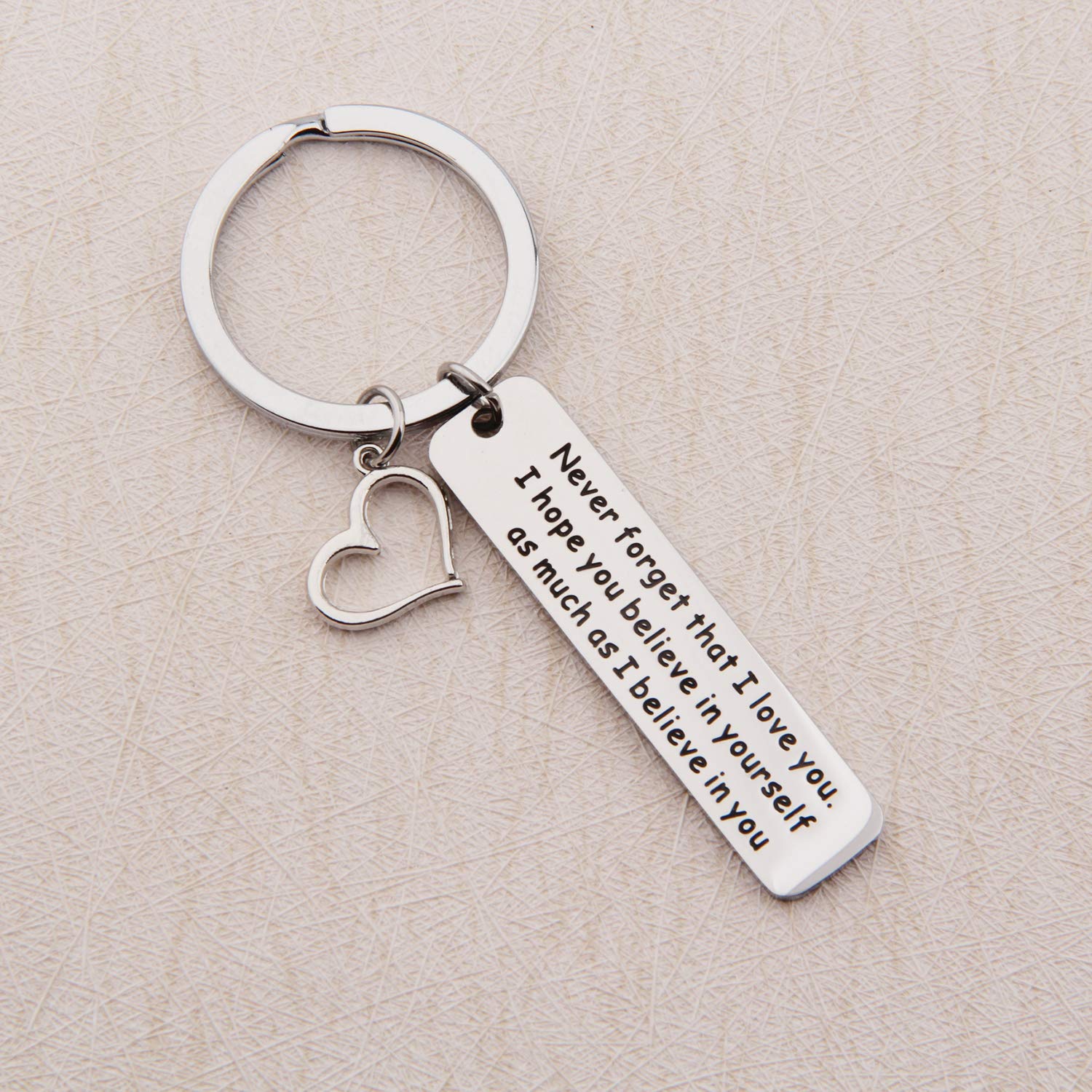 Gzrlyf 'Never Forget I Love You' Keychain - Inspirational & Encouragement Gift for Her, Best Friend, Wife, Mom - Perfect for Birthdays, Anniversaries, Valentine's Day