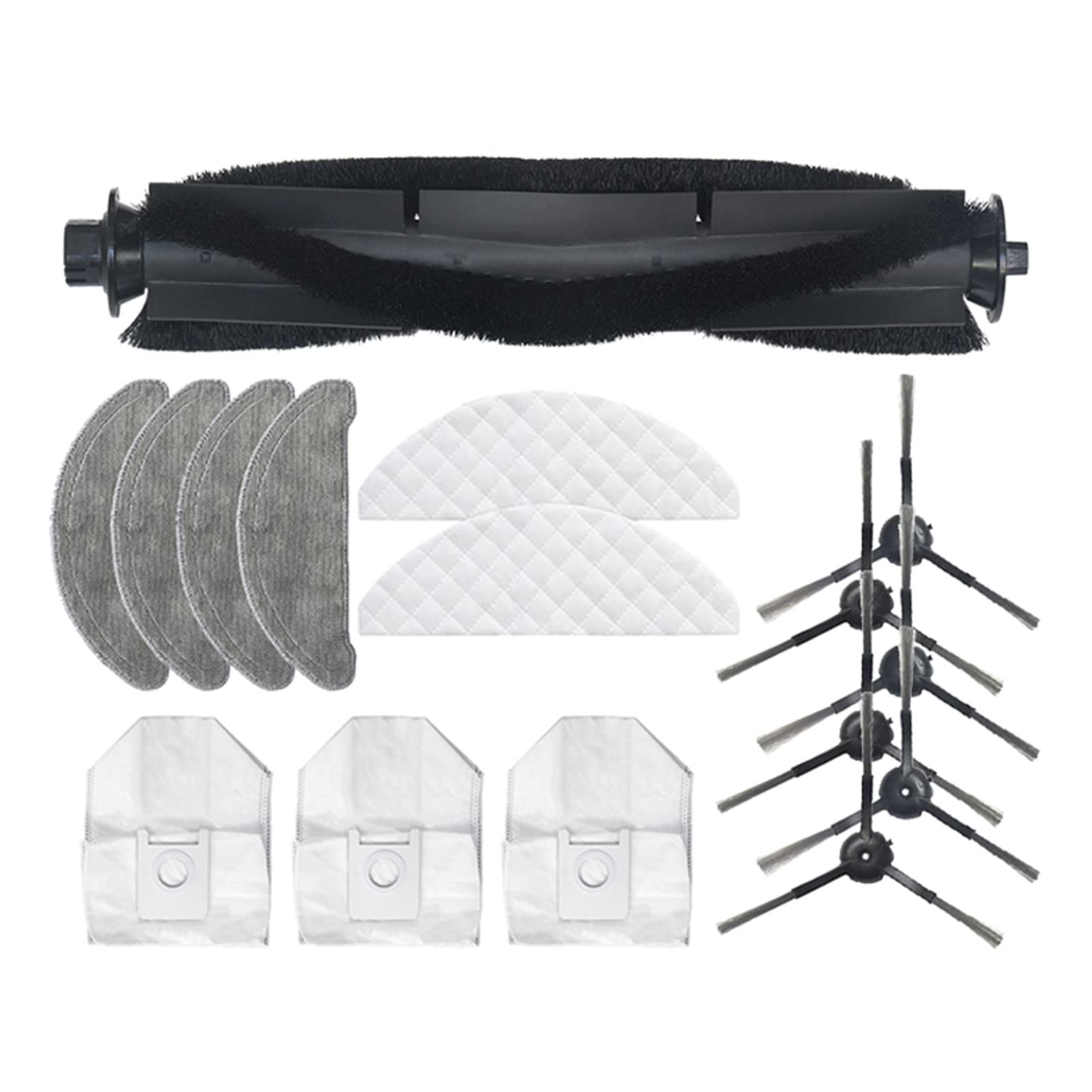 MATTLEY Replacement Parts for Roidmi EVE Plus Robot Vacuum - Main Brush, Side Brush, Dust Bag & Mop Cloth Accessories (Lavender) | Compatible Cleaning Supplies for Smart Home Cleaning