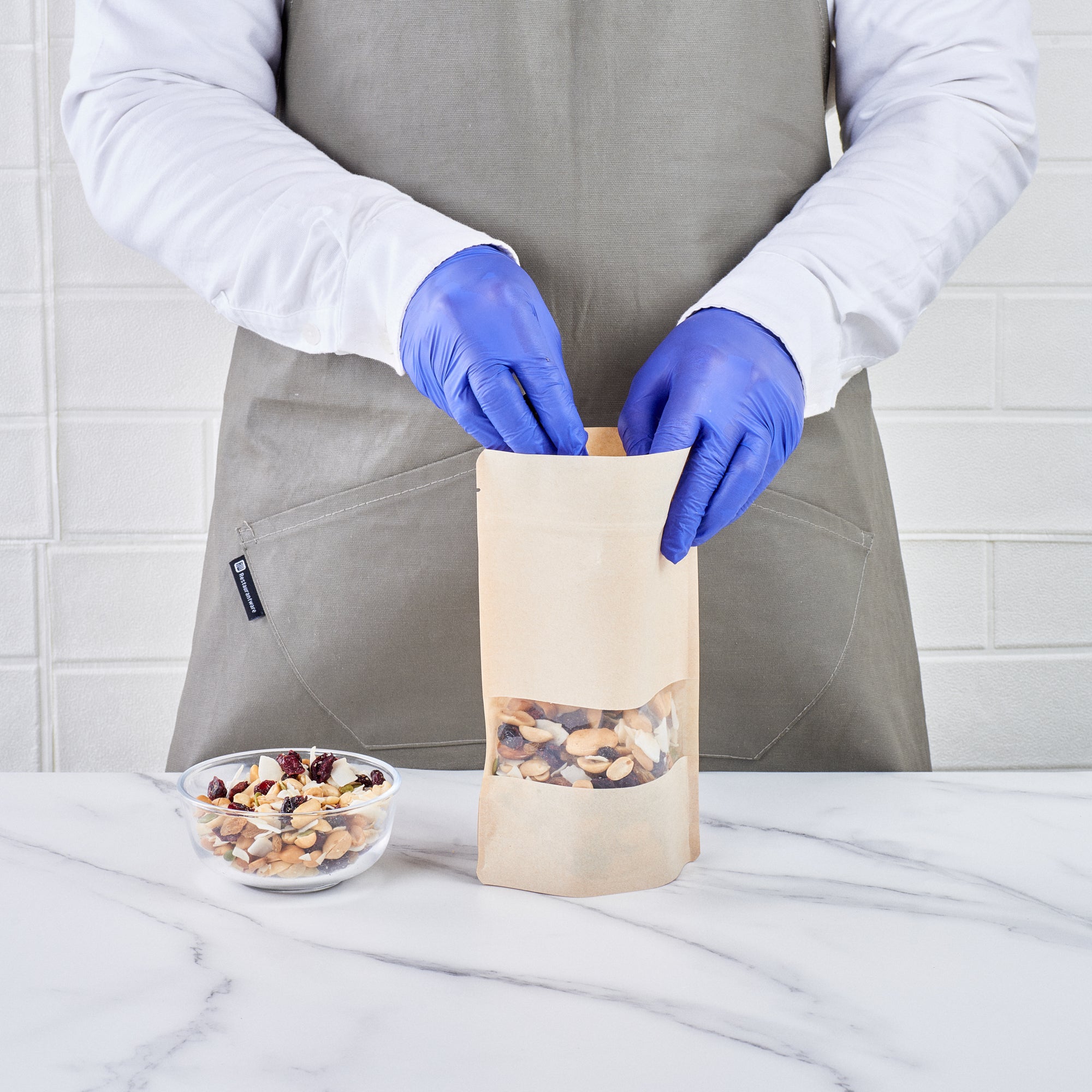 White Plastic Large Window Heat Sealable Bags 9x6x1.5 Inches - 100 Count Box for Food Storage, Crafts & Retail Packaging