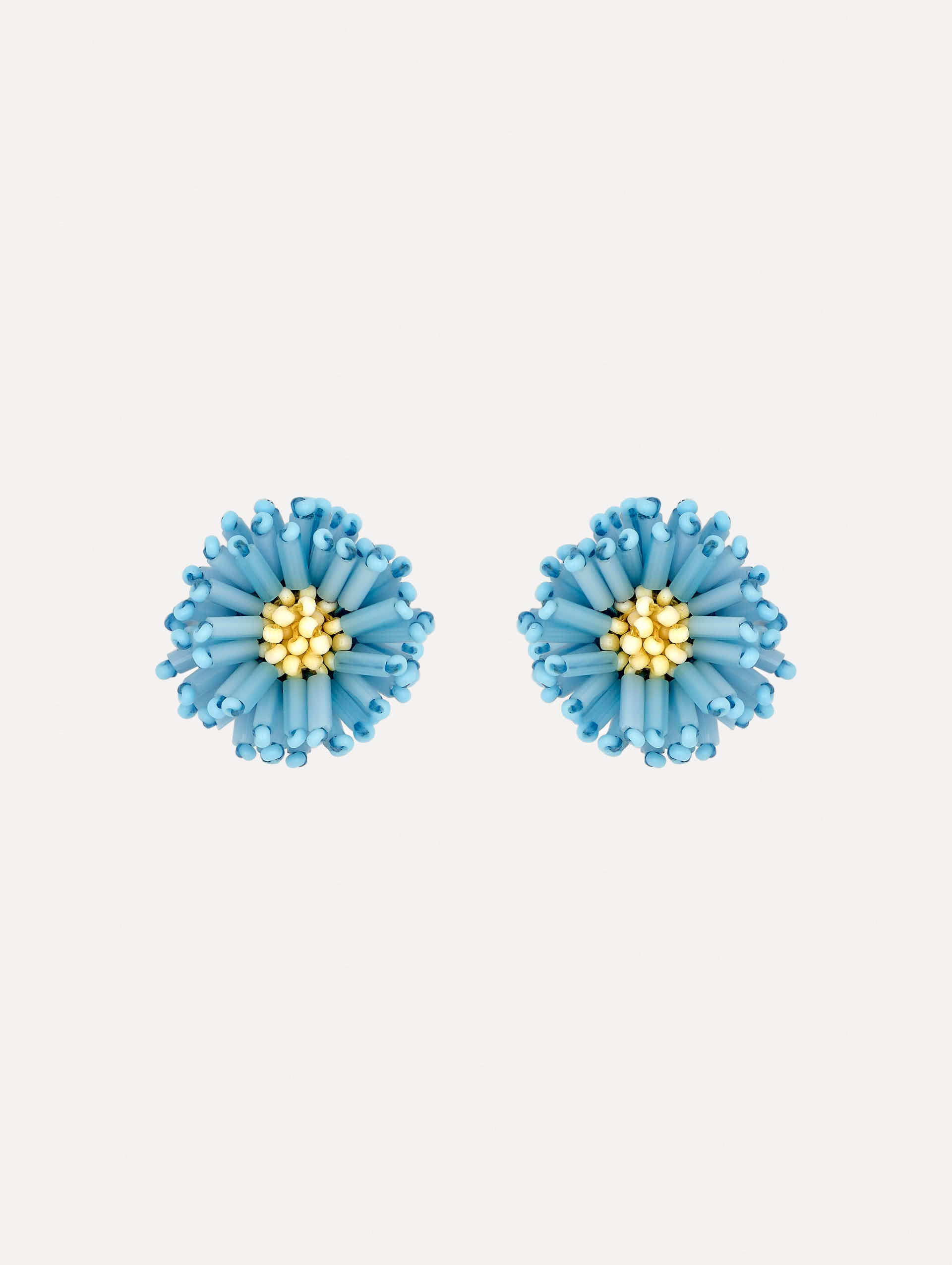 Pompom Flower Earrings for Women - Soft Yarn Dangle Earrings, Boho Chic Accessories for Parties, Weddings & Everyday Wear