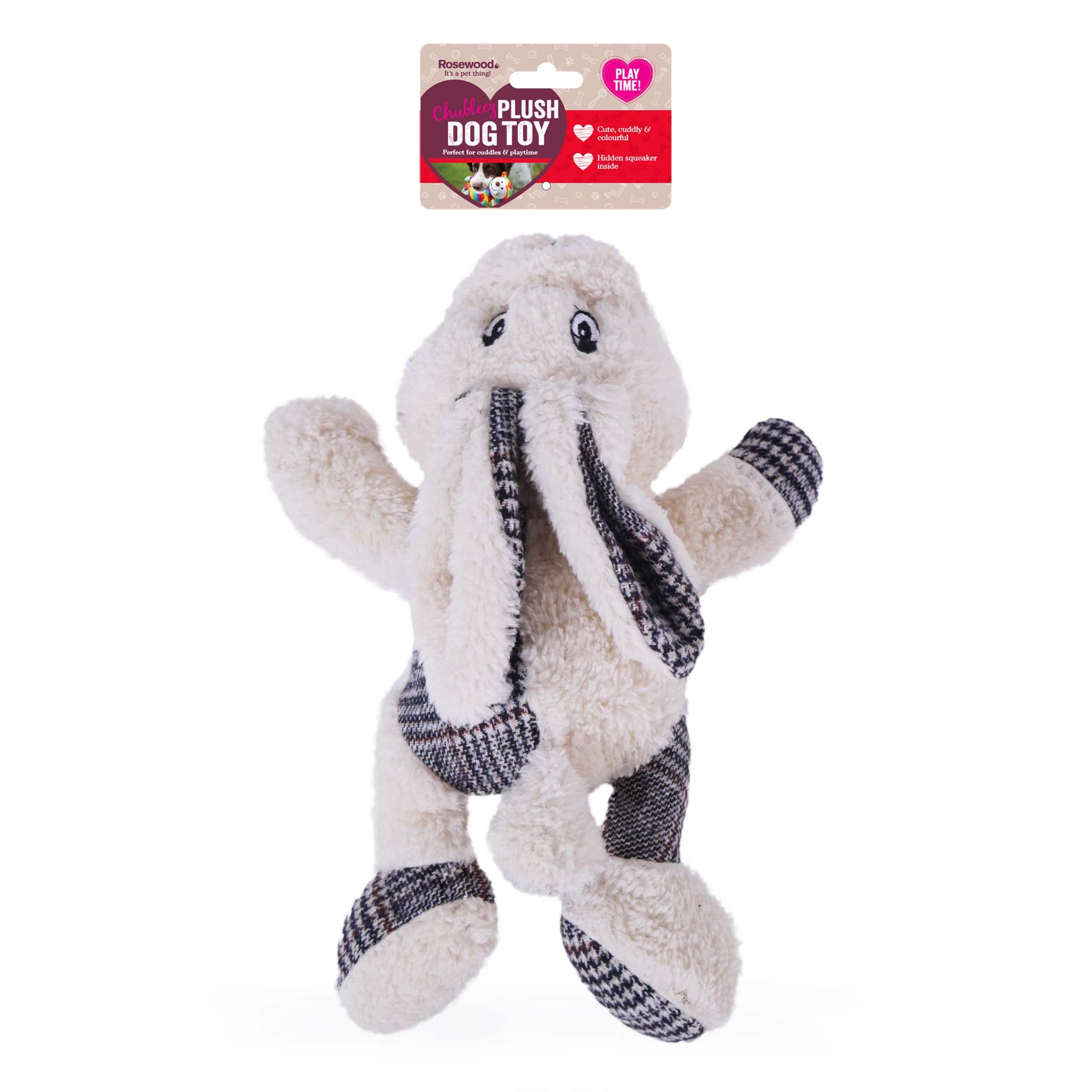 Chubleez Sniffer Rabbit Plush Dog Toy - Soft & Cute Stuffed Animal for Pets, Kids & Home Decor - Perfect for Playtime, Gifts & Nursery Decorations