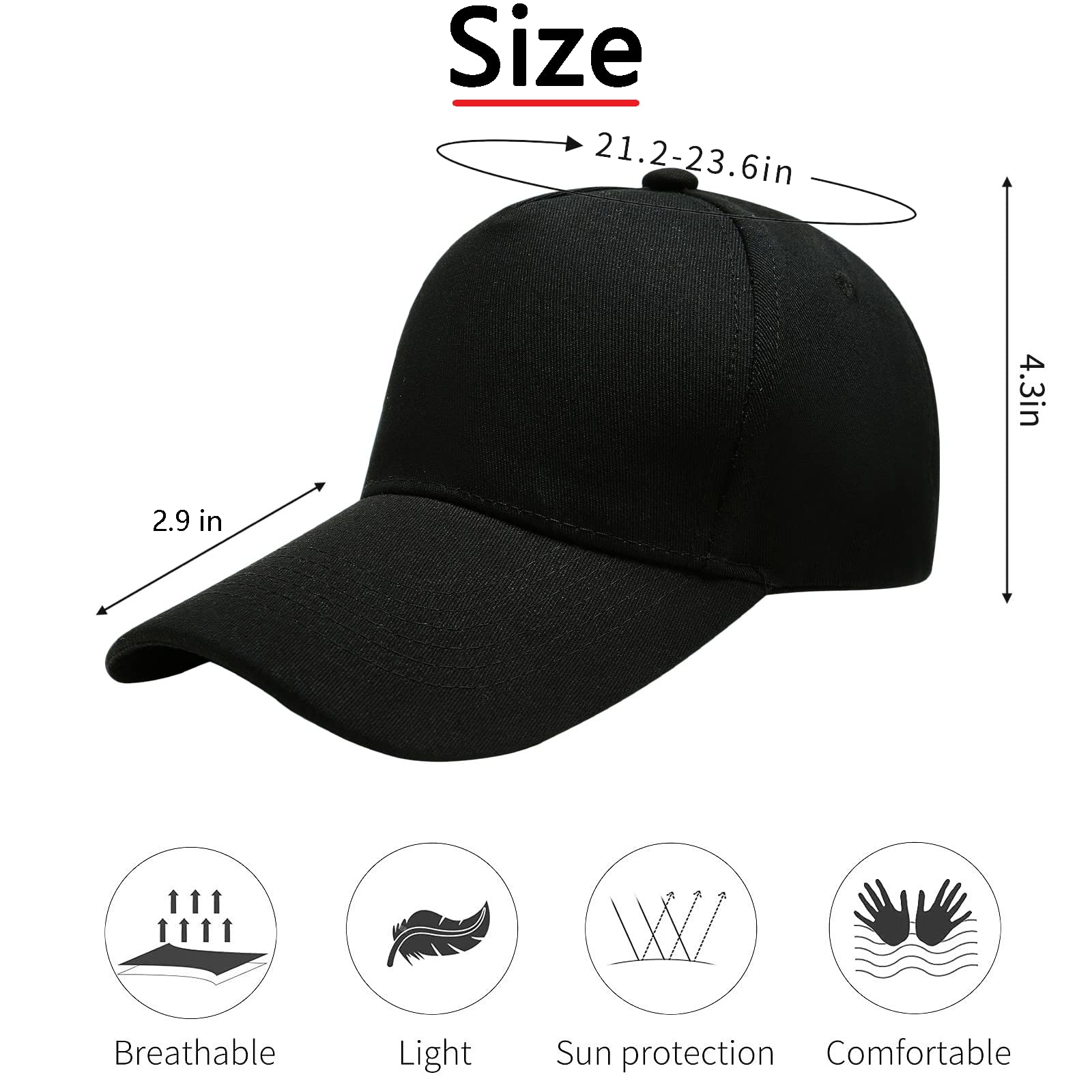Custom Embroidered Hats 10 Pack - Personalized Cotton Baseball Caps for Men & Women - Adjustable Trucker Hat with Custom Logo - Perfect for Sports Teams, Corporate Events & Fashion Accessories
