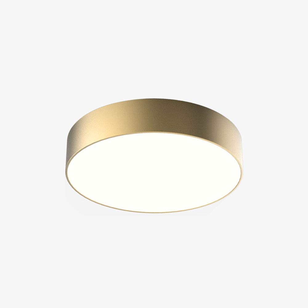Modern Nordic Round LED Flush Mount Ceiling Light - IP54 Waterproof Brass Finish for Bathroom, Kitchen, Bedroom, Hallway & Living Room | Energy Efficient Indoor Lighting for Home & Office Spaces