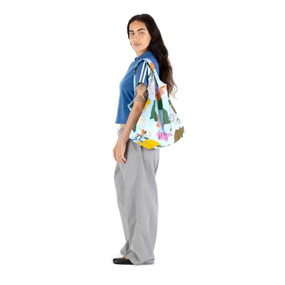 Standard Baggu - Premium Reusable Shopping Bags for Groceries, Travel & Daily Use | Eco-Friendly Foldable Tote Bags for Women & Men | Perfect for Shopping, Beach, Gym & Work