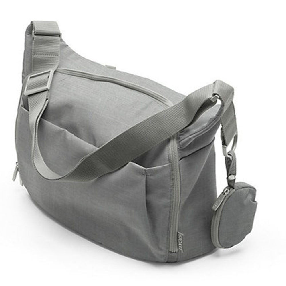 Stokke Xplory Baby Changing Bag - Stylish & Functional Diaper Bag for Parents, Grey Melange | Perfect for On-the-Go Diaper Changes, Travel & Daily Parenting Essentials