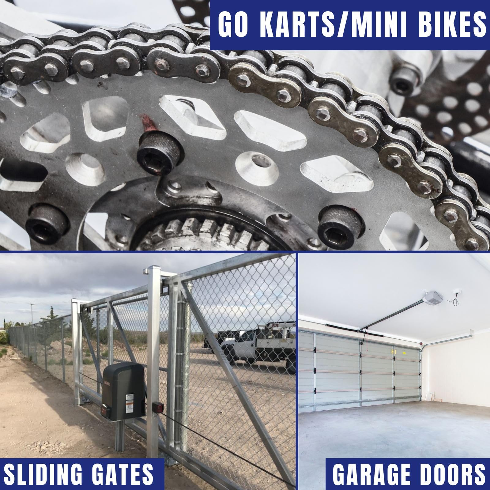 Heavy Duty 40H Roller Chain 50 Feet with 5 Connecting Links - Industrial Strength for Conveyors, Agricultural Machinery & Power Transmission Systems