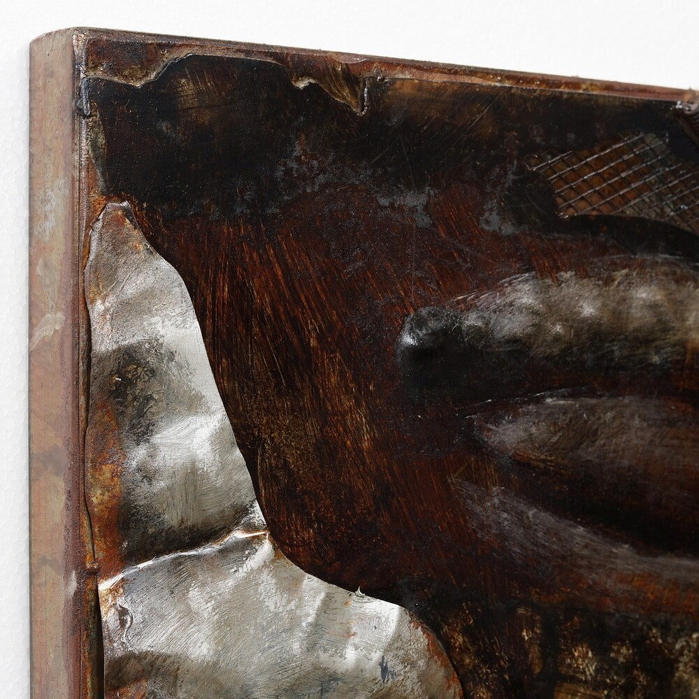Ascent on Rushmore Mixed Media Iron Hand-Painted 3D Wall Art - Unique Home Decor for Living Room, Bedroom & Office