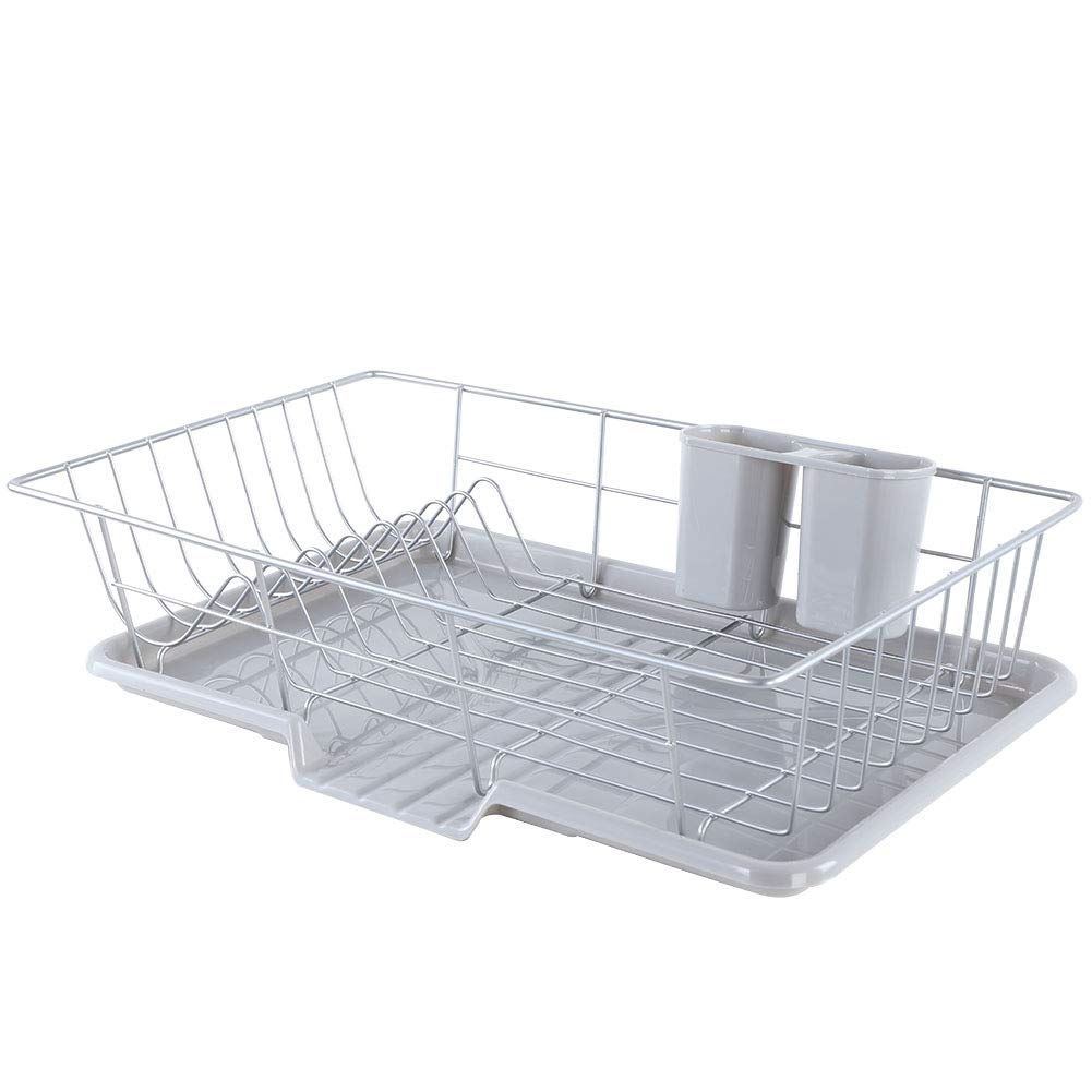 **Plplaaobo Stainless Steel Kitchen Sink Dish Drying Rack - Heavy Duty Cutlery Holder & Chopsticks Storage Basket - Space Saving Organizer for Dishes, Utensils & Kitchen Tools - Perfect for Home, Restaurant & Commercial Use**
