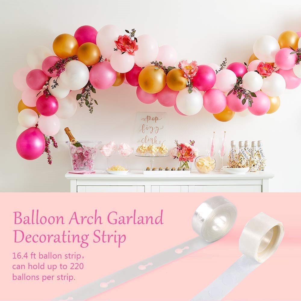 112-Piece Balloon Garland Kit - Burgundy, Gray & White Balloon Arch for Wedding, Birthday Party Decorations | DIY Party Backdrop, Baby Shower, Anniversary Celebration