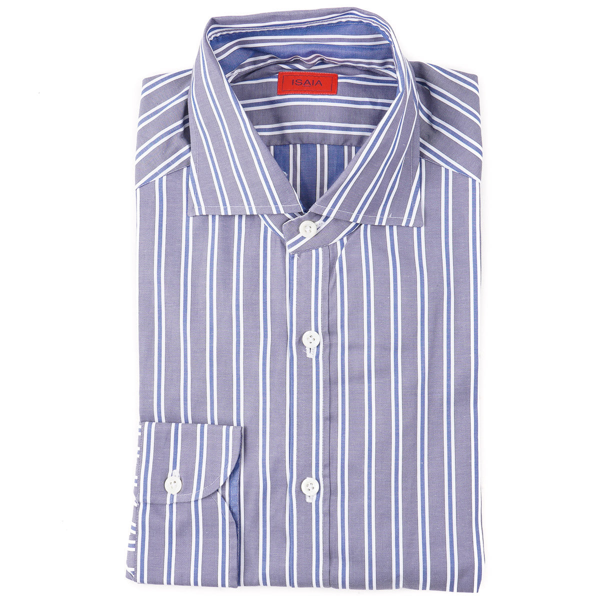 Isaia Tailored Fit 'Mix' Cotton Shirt for Men | Premium Slim Fit Dress Shirt | Business Casual & Office Wear | Comfortable & Breathable Fabric