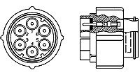 High Voltage 7 Pin Plug Assembly (861648-7) - Durable Connector for Electric Vehicles, Industrial Machinery & Renewable Energy Systems