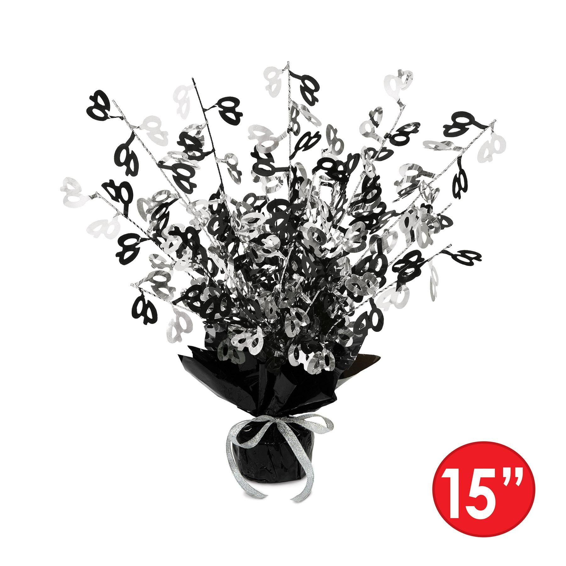 12 Pack Beistle 40th Birthday Party Centerpieces - Black Decorations for Anniversary Celebrations, Table Centerpieces, and Milestone Party Decor