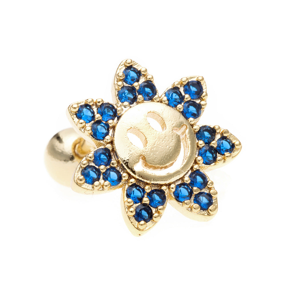 20G Cartilage Flower Stud Earrings for Conch, Daith & Helix Piercings | Hypoallergenic Stainless Steel Body Jewelry | Perfect for Everyday Wear & Special Occasions