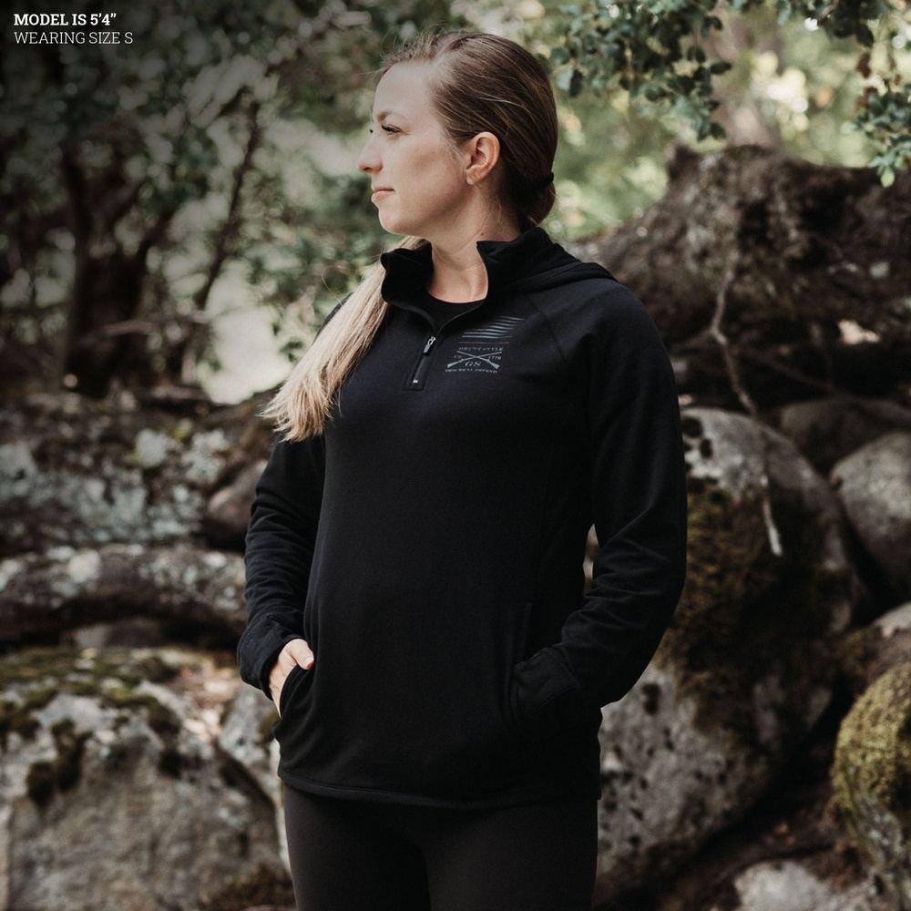 Women's Firewatch Hoodie - Black | Cozy Pullover Sweatshirt for Outdoor Camping & Hiking | Trendy Streetwear Fashion