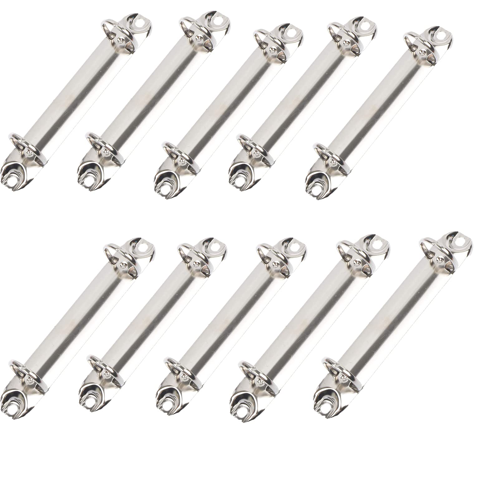 10 Packs 2-Hole Ring Binder Replacement Kit - Silver Metal Clip Binder Mechanism for A5/B5/A4 Planners & Organizers - 25mm Loose Leaf Binding Rings for School, Office & Home Organization
