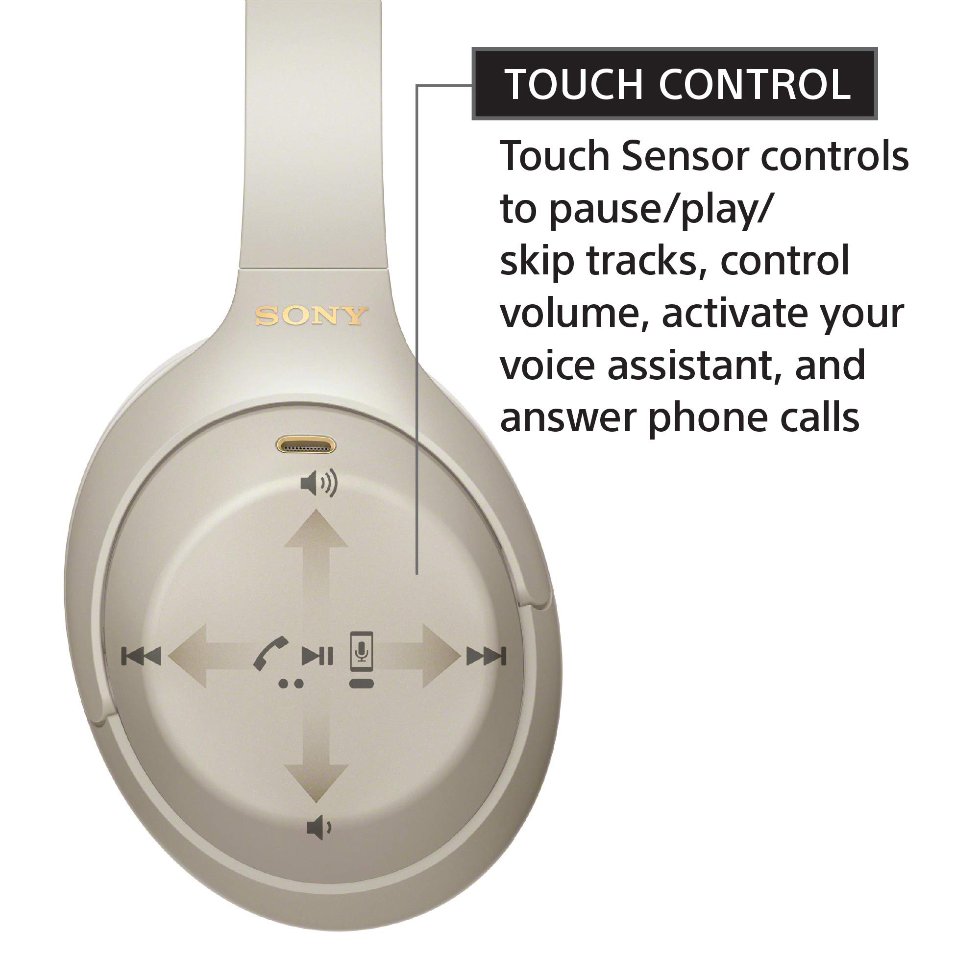 Sony WH-1000XM4 Wireless Bluetooth Noise Cancelling Headphones with Microphone, Alexa Voice Control & 30-Hour Battery - Silver | Perfect for Travel, Work & Music Listening