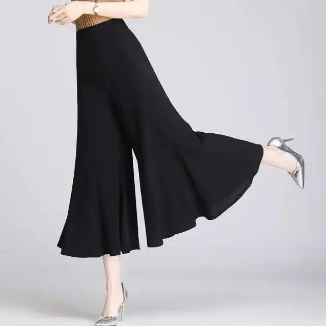 Stylish Black Women's Wide Leg Pants with Adjustable Waist Strap - 10 Trendy Designs | Korean Harajuku Fashion 2023 | Perfect for Casual Wear, Office Outfits & Street Style