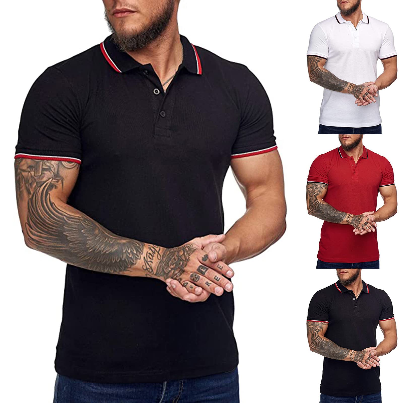 Men's Slim Fit Short Sleeve Button Down Shirt - Lightweight Summer Casual Shirt for Work & Travel - Pure Color Breathable Top for Office, Dating & Outdoor Activities