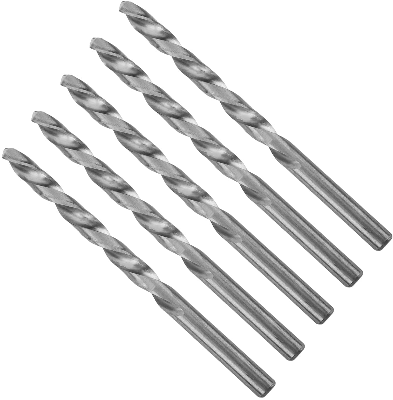 Auniwaig 7mm HSS Twist Drill Bit Set - 5pcs High Speed Steel Jobber Drill Bits with Straight Shank for Steel & Aluminum Alloy - Perfect for Metalworking, DIY Projects, and Home Repairs