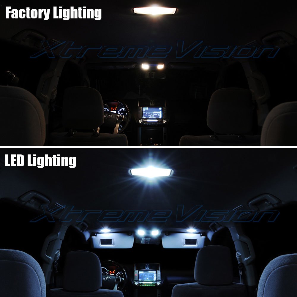 XtremeVision 2015+ Chevy Spark Interior LED Light Kit - 4 Piece Cool White Bulbs with Installation Tool | Upgrade Car Cabin Lighting for Night Driving & Enhanced Visibility