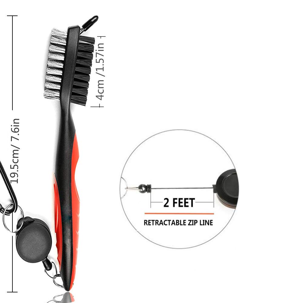 **Premium Golf Pouch Bag with Club Brush, Tee Pouch & Retractable Groove Cleaner – Waterproof Golf Ball Storage & Accessories Organizer for Men – Ideal for Driving Range, Tournaments & Travel**