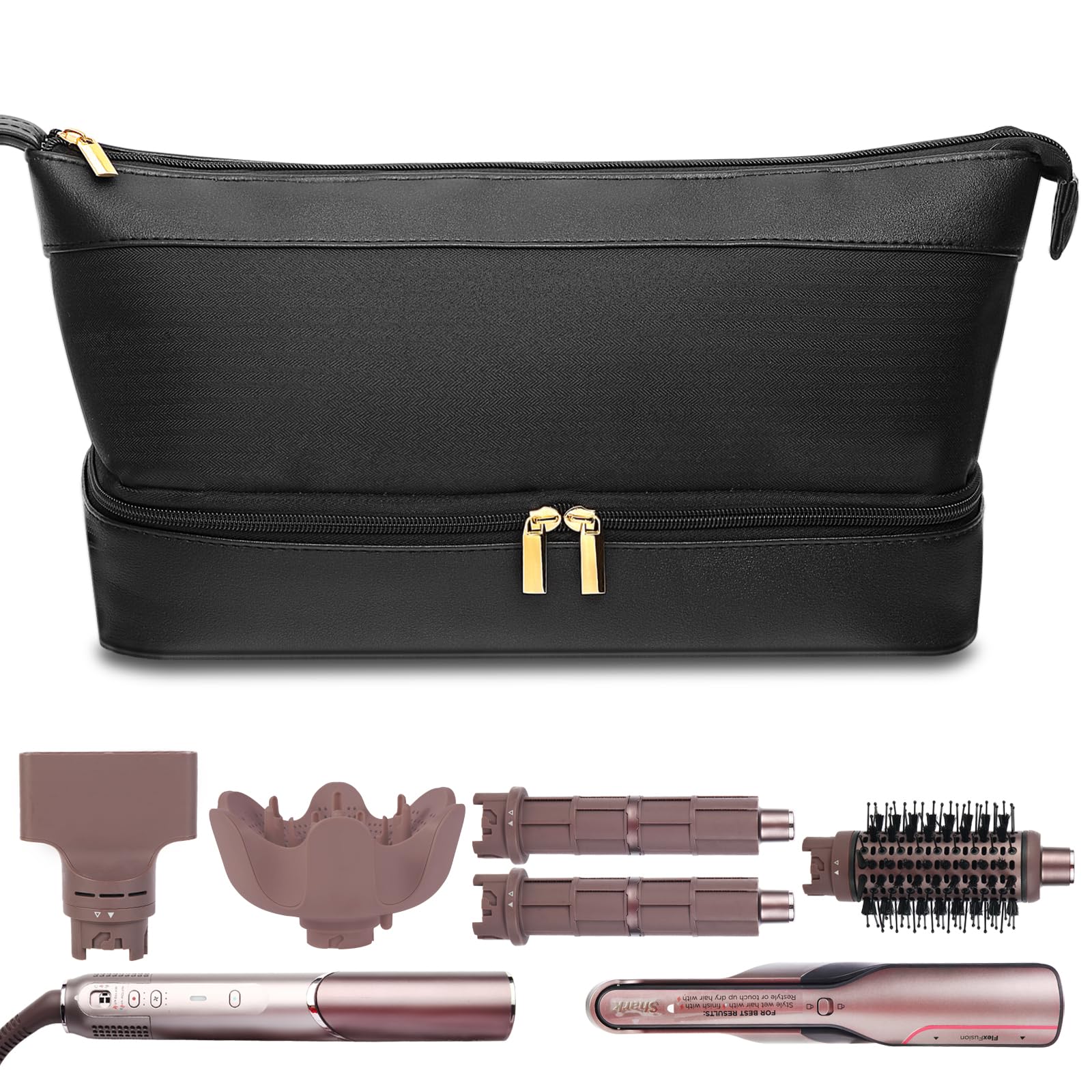 Shark FlexFusion Hair Straightener Travel Case - Durable Protective Pouch for Shark FlexFusion Air Ceramic HD641S/HD642S - Compact Black Storage Bag for Travel, Gym & Home Use