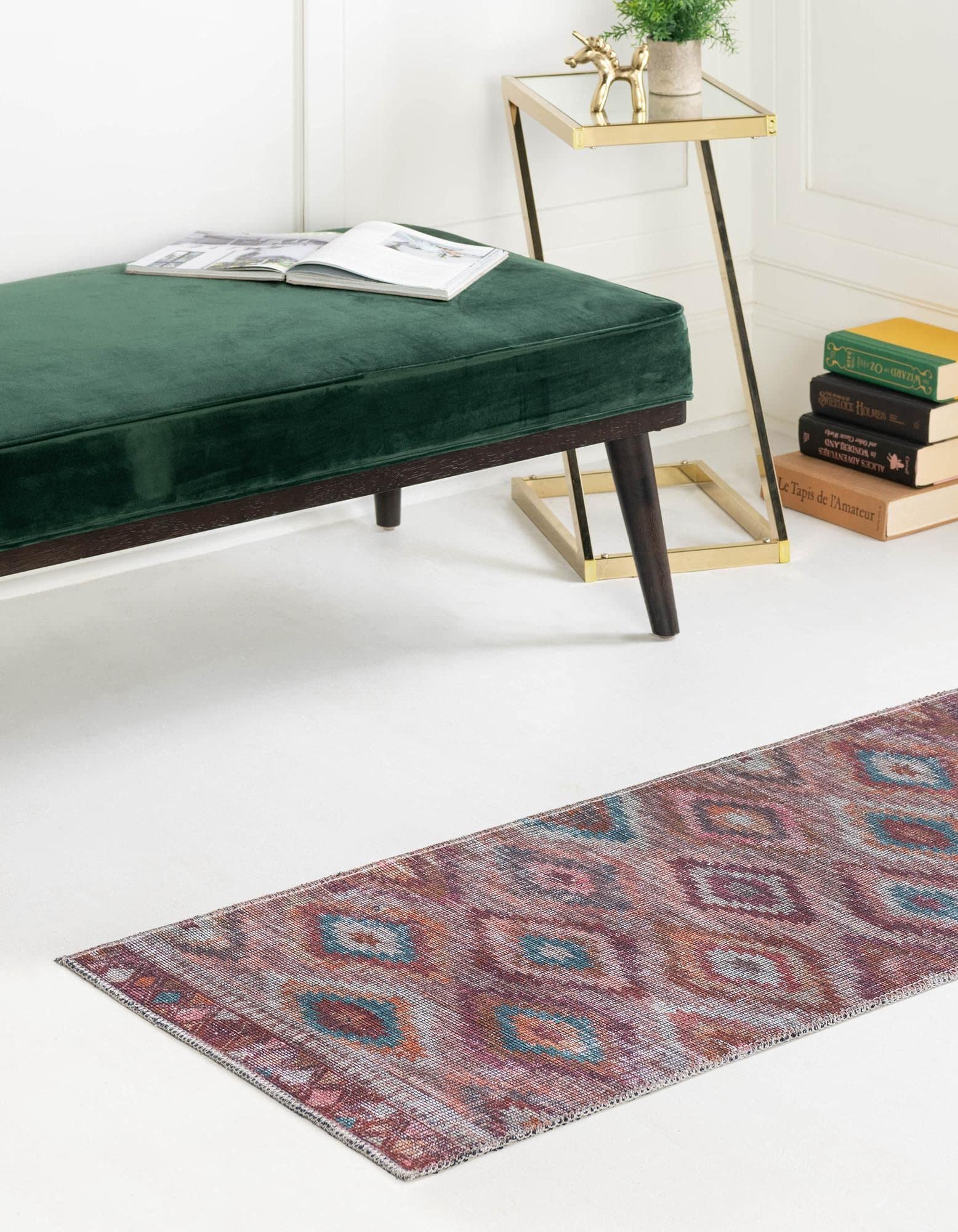 Sisu Collection Washable 14 Ft Runner Rug - Terracotta Flatweave Hallway & Entryway Rug | Durable & Easy Clean for High Traffic Areas | Perfect for Homes, Offices & Apartments