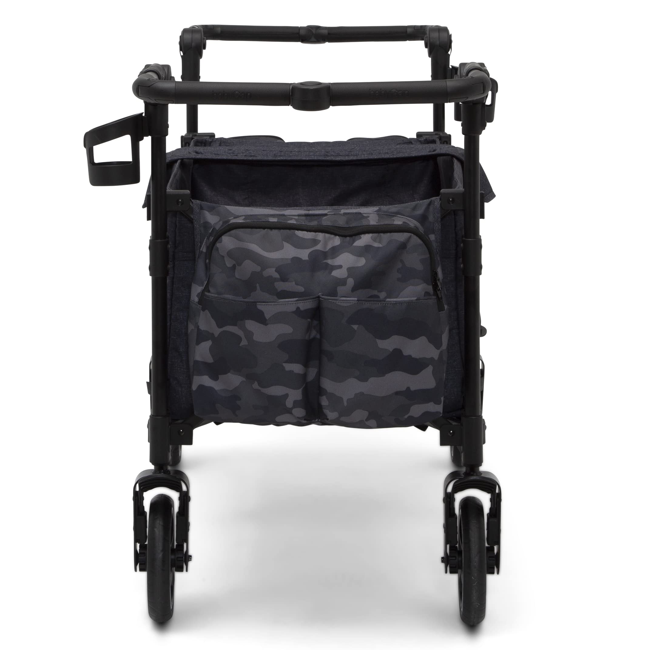 GAP babyGap Deluxe Explorer Wagon Stroller for Toddlers - Black Camouflage Design | Lightweight Foldable Baby Stroller for Outdoor Adventures, Shopping & Travel