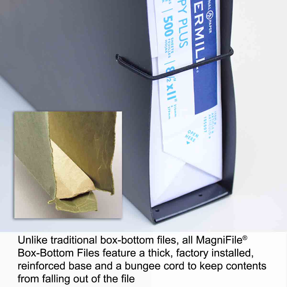 Ultimate Office MagniFile™ Extra Capacity Hanging File Folders - 2 Pack, Letter Size, 2 Box Bottom Design with Wrap Around Bungee Security Cord - Perfect for Organizing Documents in Filing Cabinets, Home Offices, and Workspaces
