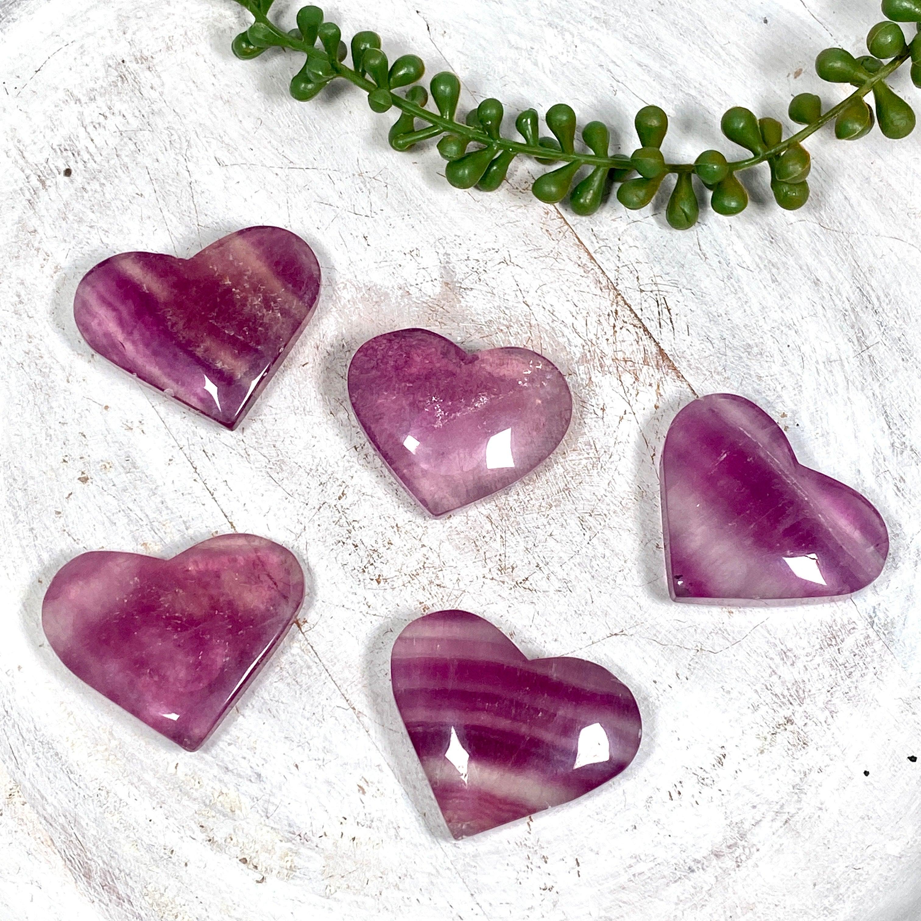 Natural Magenta Fluorite Heart Pendant - Healing Crystal Jewelry for Meditation, Energy Balancing & Spiritual Gifts